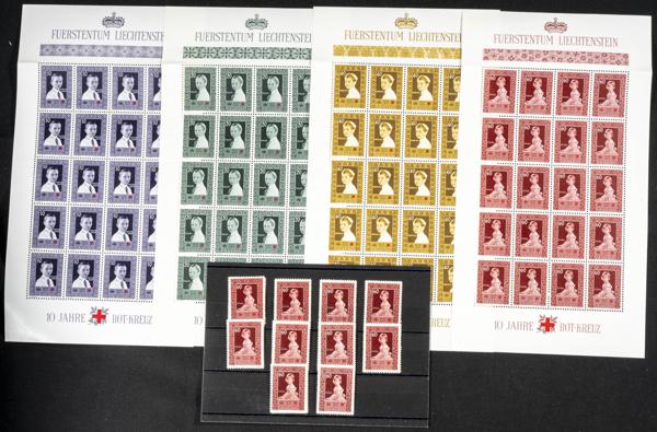 944 | Liechtenstein. Sets and stamps stock