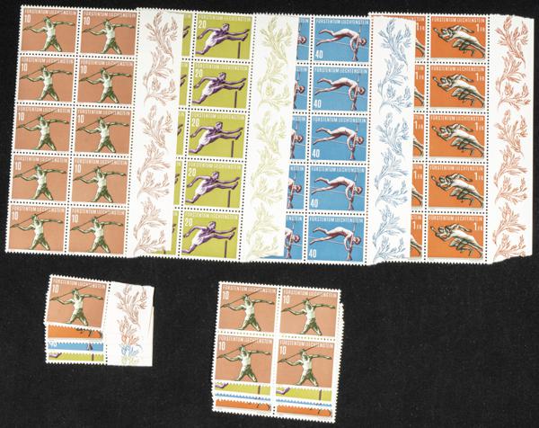 945 | Liechtenstein. Sets and stamps stock