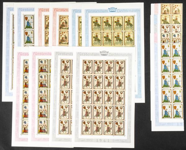 953 | Liechtenstein. Sets and stamps stock