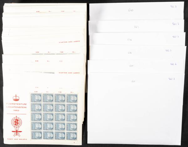 954 | Liechtenstein. Sets and stamps stock
