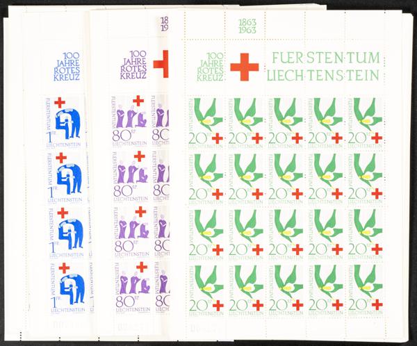956 | Liechtenstein. Sets and stamps stock
