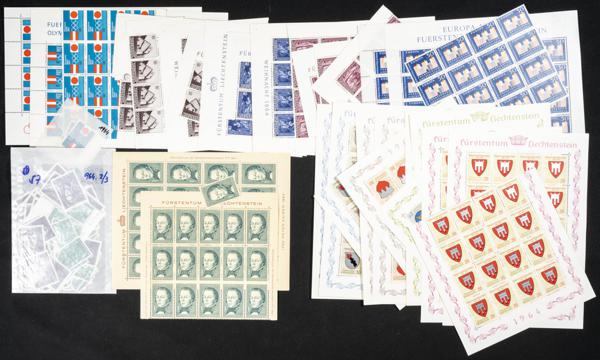 960 | Liechtenstein. Sets and stamps stock
