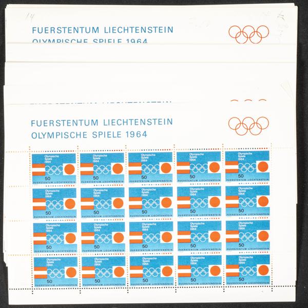 961 | Liechtenstein. Sets and stamps stock