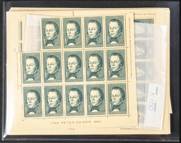 963 | Liechtenstein. Sets and stamps stock