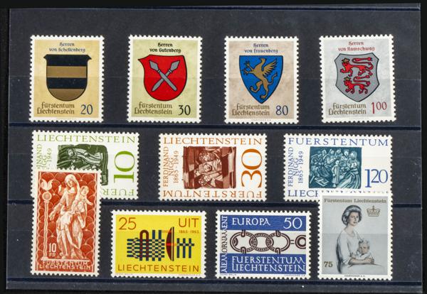 964 | Liechtenstein. Sets and stamps stock