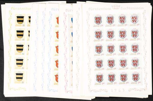 965 | Liechtenstein. Sets and stamps stock