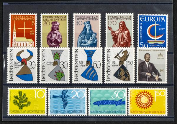 970 | Liechtenstein. Sets and stamps stock