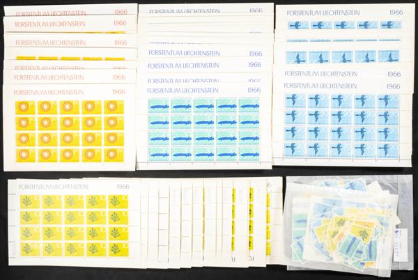 971 | Liechtenstein. Sets and stamps stock