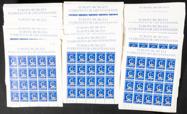 973 | Liechtenstein. Sets and stamps stock