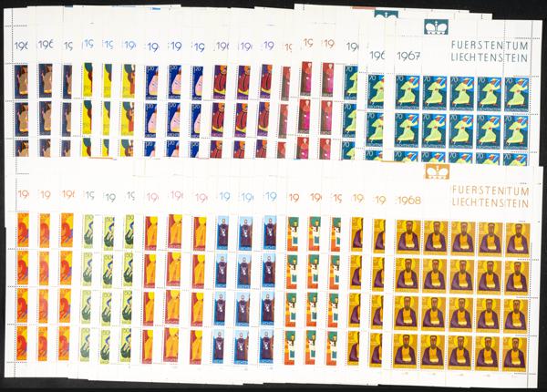 976 | Liechtenstein. Sets and stamps stock
