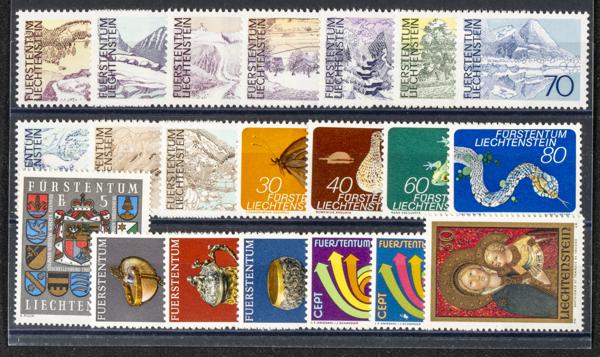 980 | Liechtenstein. Sets and stamps stock