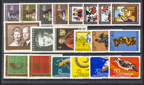 982 | Liechtenstein. Sets and stamps stock
