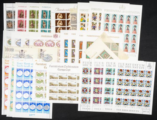 989 | Liechtenstein. Sets and stamps stock