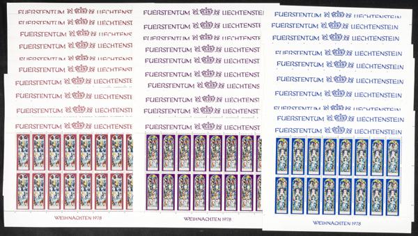994 | Liechtenstein. Stock de Series y Sellos