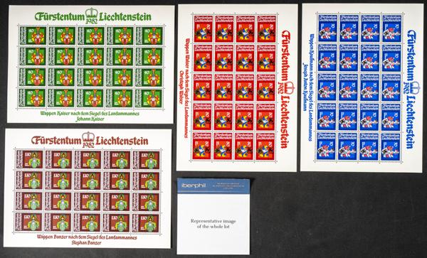 824 | Liechtenstein. Sets and stamps stock