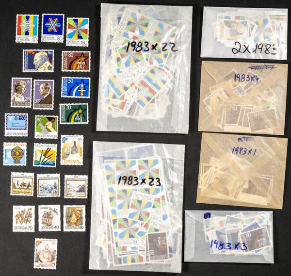 828 | Liechtenstein. Sets and stamps stock
