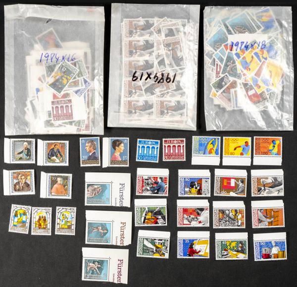 830 | Liechtenstein. Sets and stamps stock