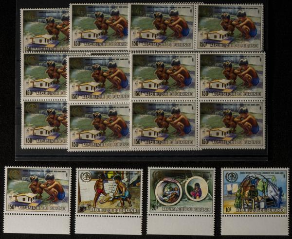 545 | Burundi. Sets and stamps stock