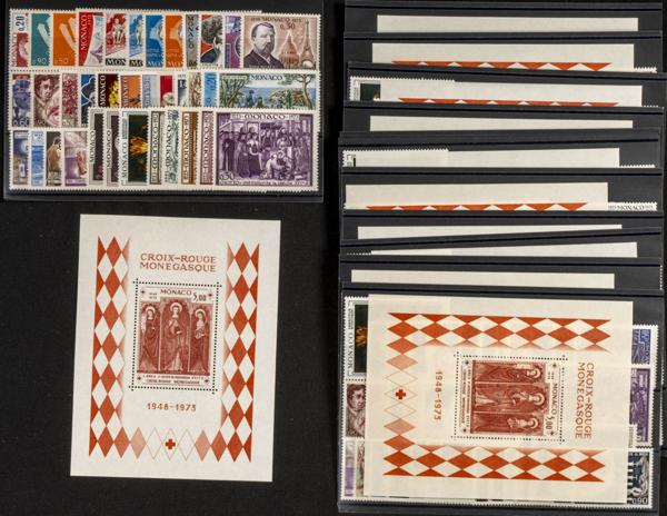 600 | Mónaco. Stock de Series y Sellos