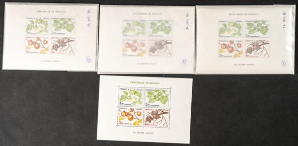 625 | Mónaco. Stock de Series y Sellos