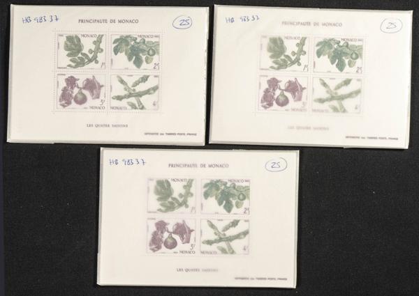 628 | Mónaco. Stock de Series y Sellos