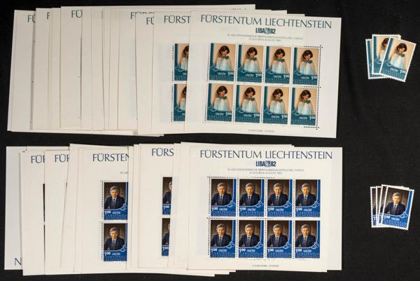 687 | Liechtenstein. Stock de Series y Sellos