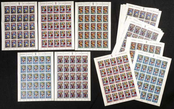 750 | Luxembourg. Sets and stamps stock