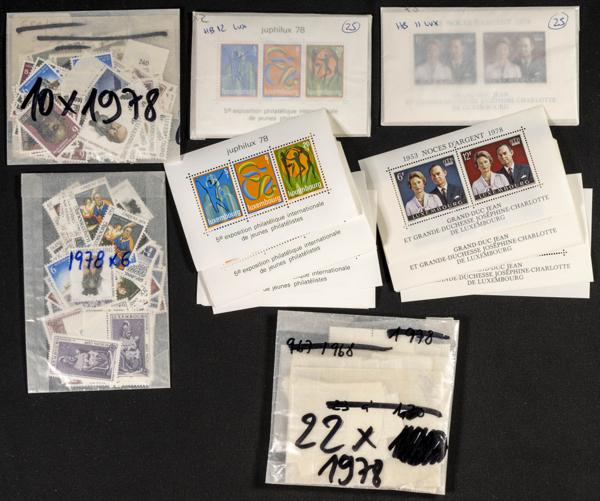 760 | Luxemburgo. Stock de Series y Sellos