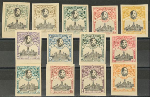 573 - ★ 297/09s. 1920. Serie completa. SIN DENTAR. MAGNIFICA Y MUY RARA. Cert. GRAUS (4 pts y 10 pts). Edifil 2026: 4.800 Euros - 1.500€