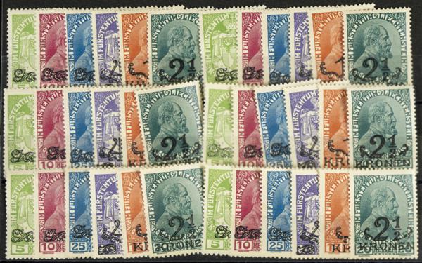 320 | Liechtenstein. Sets and stamps stock
