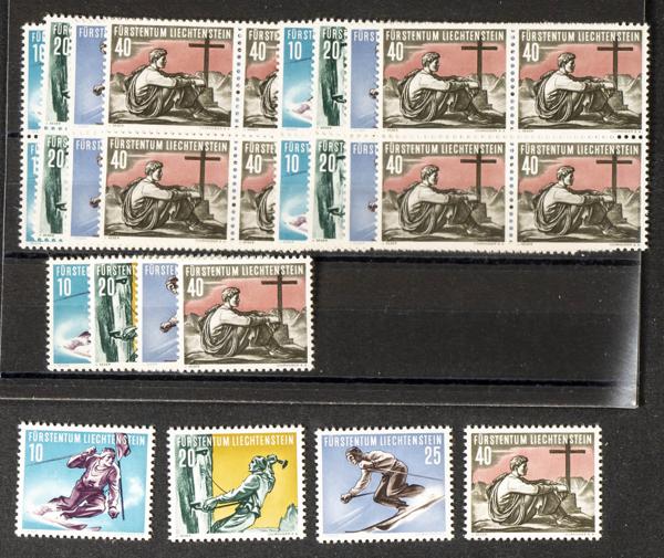 334 | Liechtenstein. Sets and stamps stock