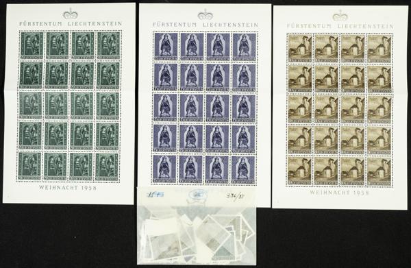 339 | Liechtenstein. Sets and stamps stock