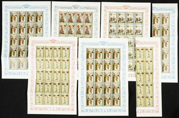 345 | Liechtenstein. Sets and stamps stock