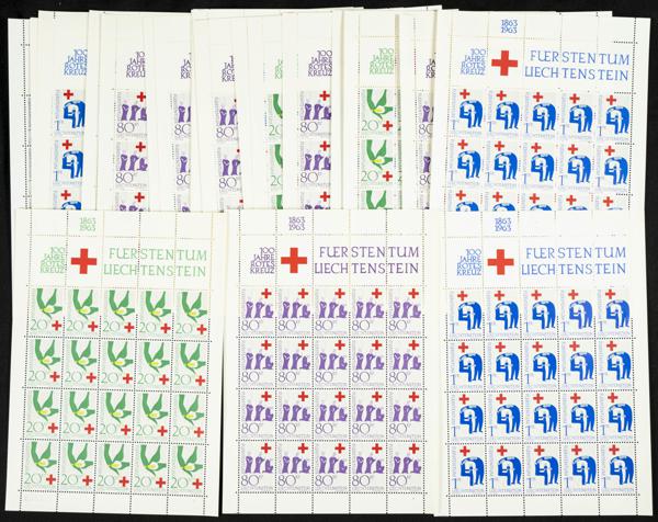 348 | Liechtenstein. Sets and stamps stock
