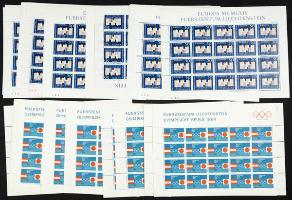 353 | Liechtenstein. Sets and stamps stock