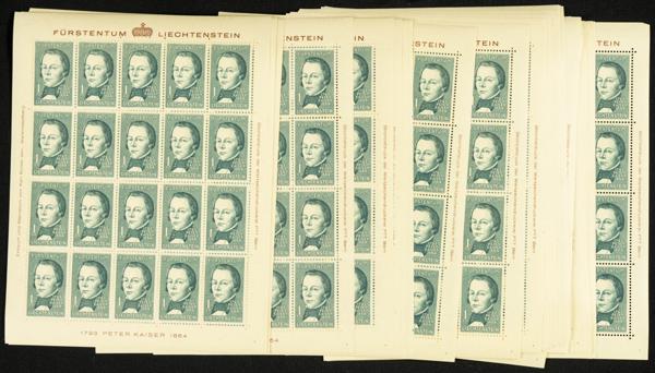 355 | Liechtenstein. Sets and stamps stock