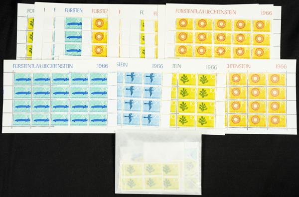 360 | Liechtenstein. Sets and stamps stock