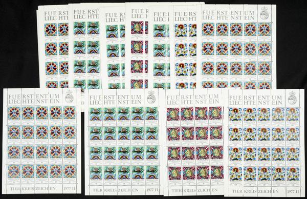 374 | Liechtenstein. Sets and stamps stock