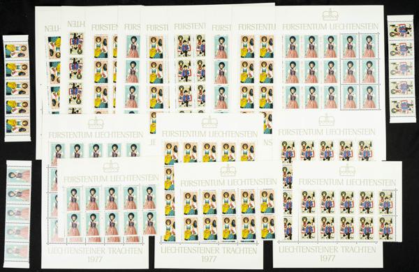 378 | Liechtenstein. Sets and stamps stock