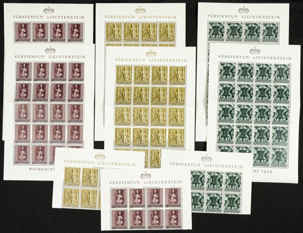 383 | Liechtenstein. Sets and stamps stock
