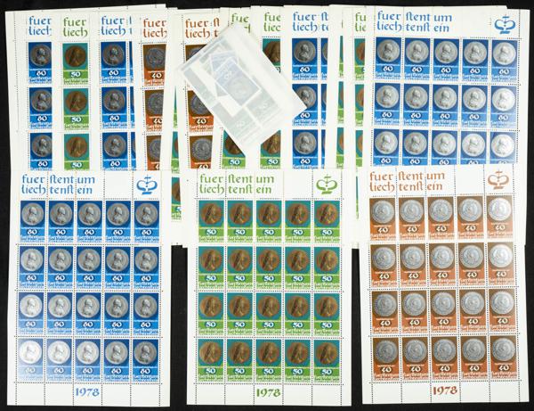 384 | Liechtenstein. Sets and stamps stock