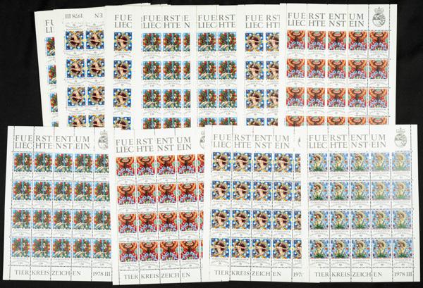 385 | Liechtenstein. Sets and stamps stock