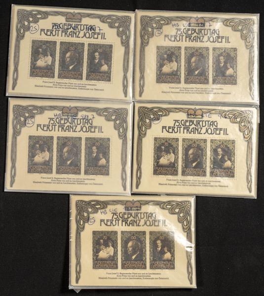 415 | Liechtenstein. Sets and stamps stock