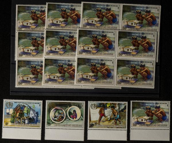 53 | Burundi. Sets and stamps stock
