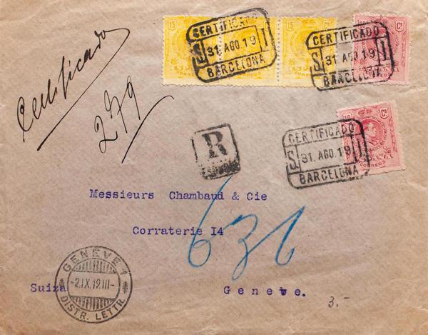 0000003214 - Spain. Alfonso XIII Registered Mail