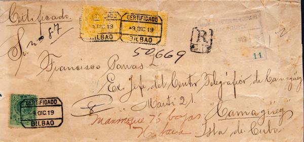 0000003448 - Spain. Alfonso XIII Registered Mail