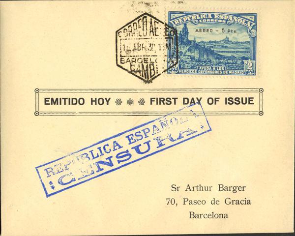 0000009611 - Spain. Spanish Republic Airmail