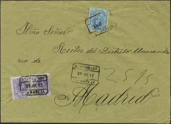 0000010296 - Spain. Alfonso XIII Registered Mail