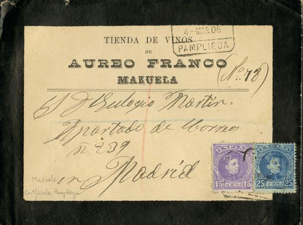 0000010306 - Spain. Alfonso XIII Registered Mail