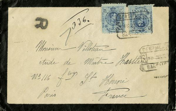 0000010316 - Spain. Alfonso XIII Registered Mail
